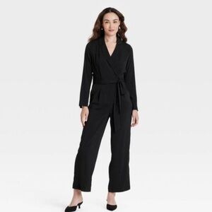 A New Day- Women’s Short Sleeve Jumpsuit Black Size Small
